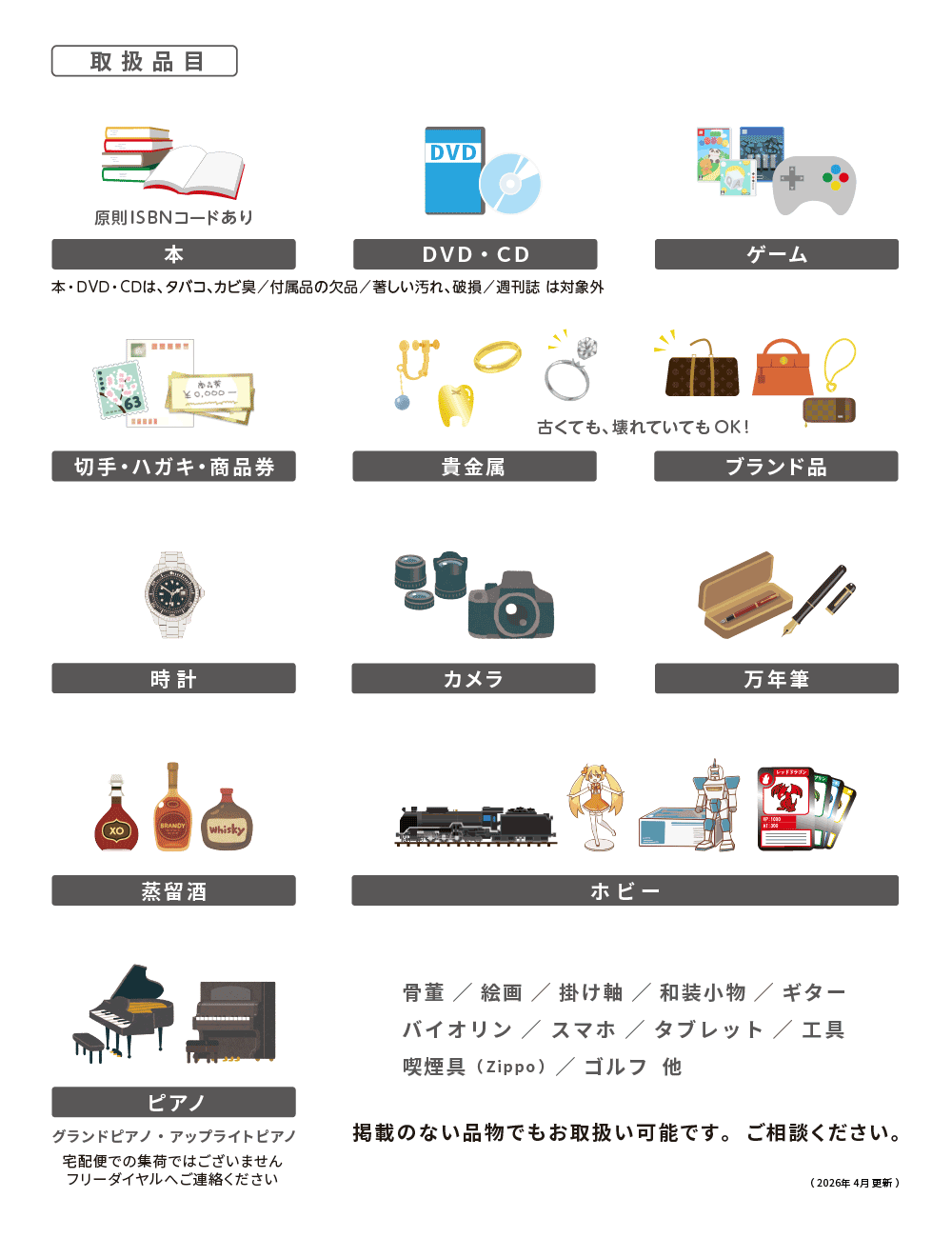 募金できるもの・できないもの