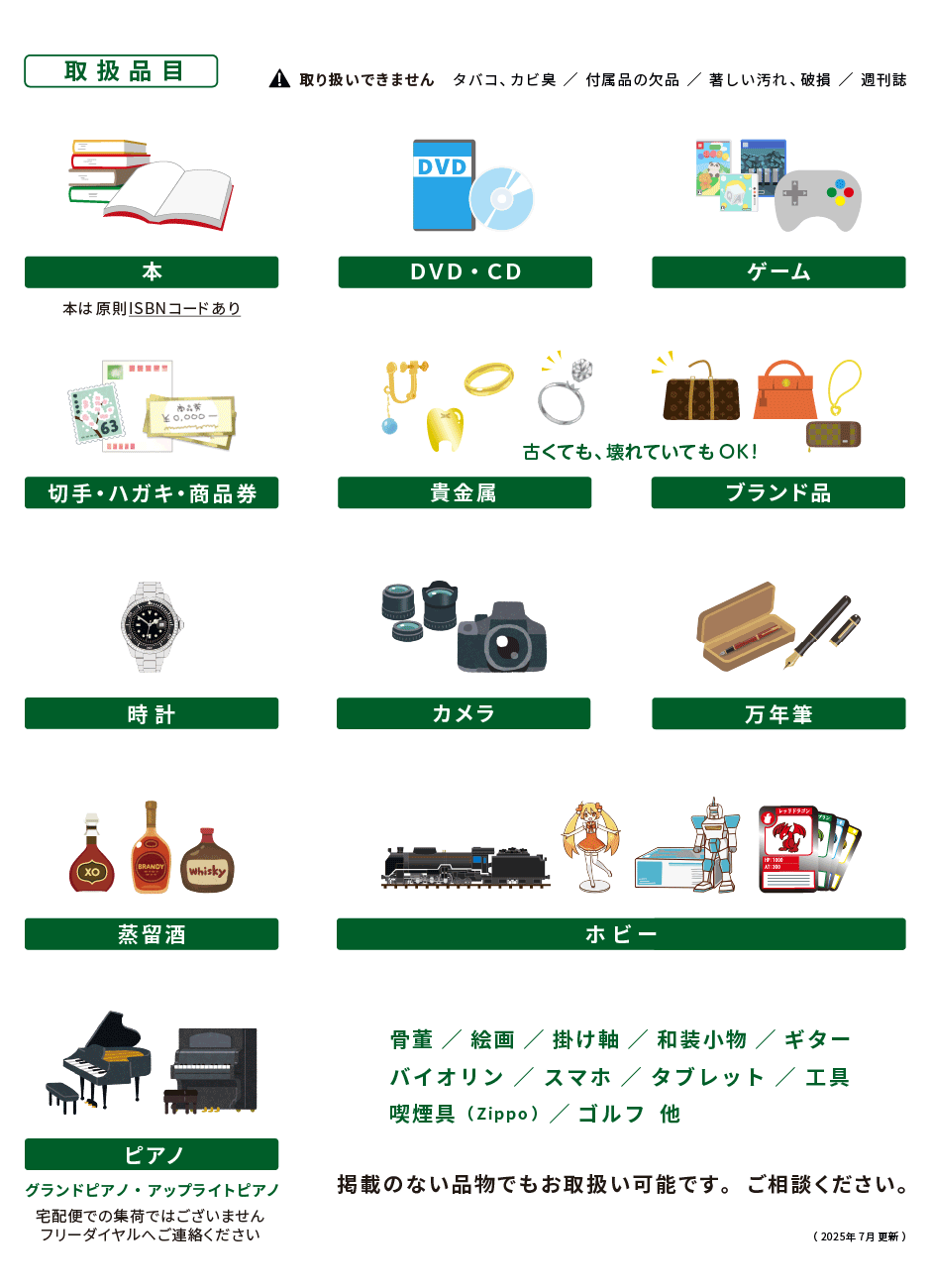 募金できるもの・できないもの